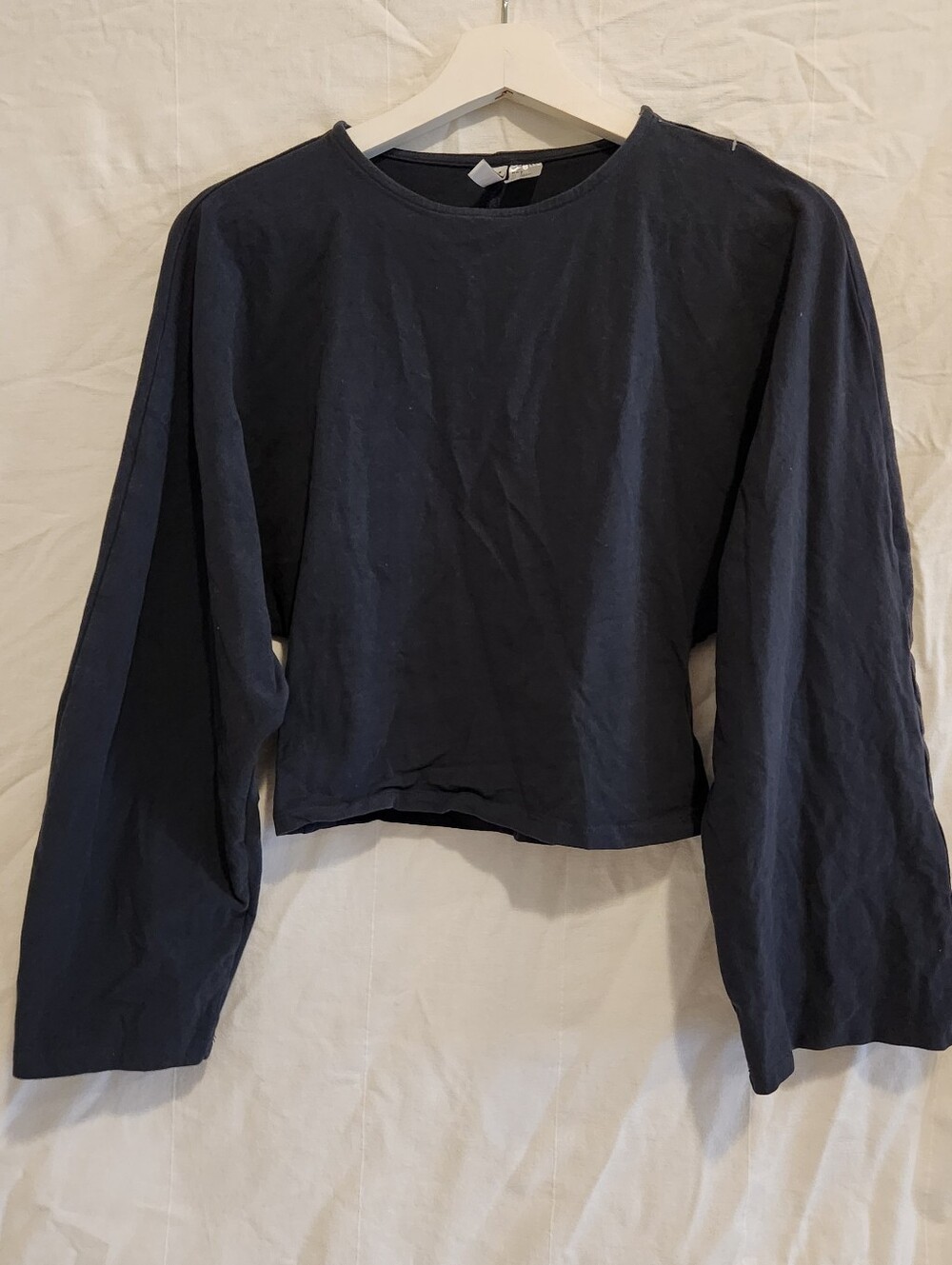 H&M Black Long-Sleeve Crewneck Top for Kids